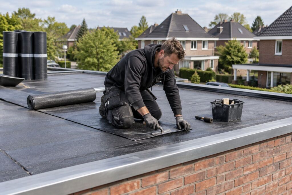 dakbedekking plat dak kosten